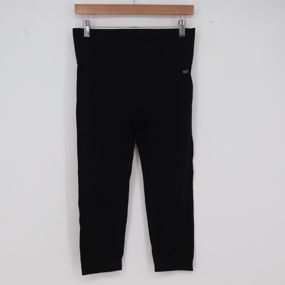 Avia Leggings Womens M Capri Black High Waisted Seamless Activewear Good